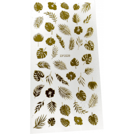 Stickers 26 - floral dorés