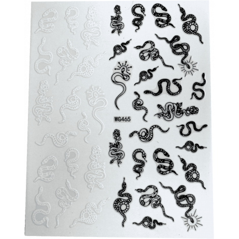 Stickers 35 - serpents noirs et blancs