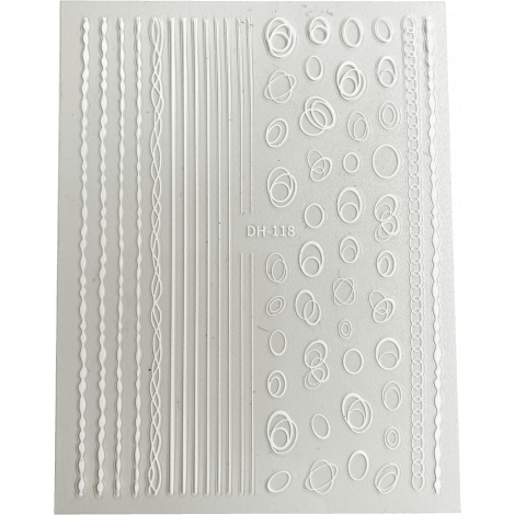 Stickers 2 - lignes et ronds blancs