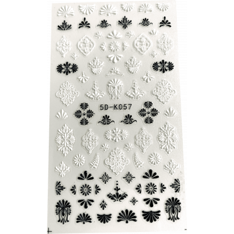 Stickers 10 - ornements blancs et noirs