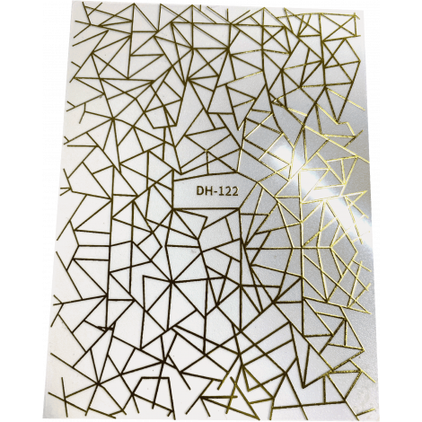 Stickers 1 - lignes et courbes dorées