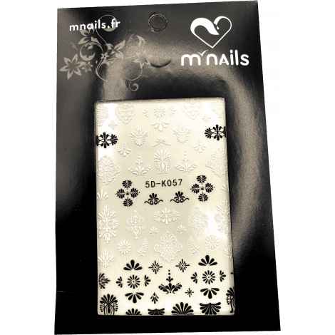 Stickers 10 - ornements blancs et noirs