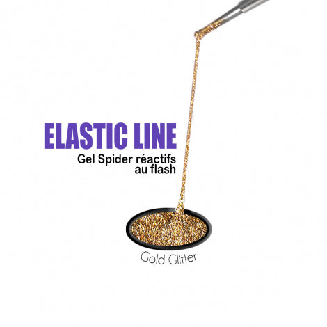 Elastic Line Gold Glitter