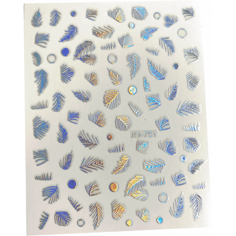Stickers holographiques 23 - Feuilles