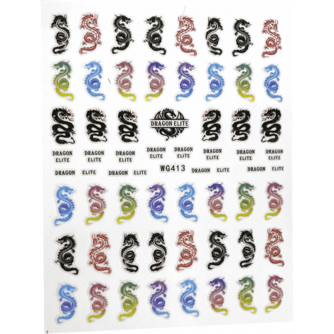 Stickers 29 - dragons colorés