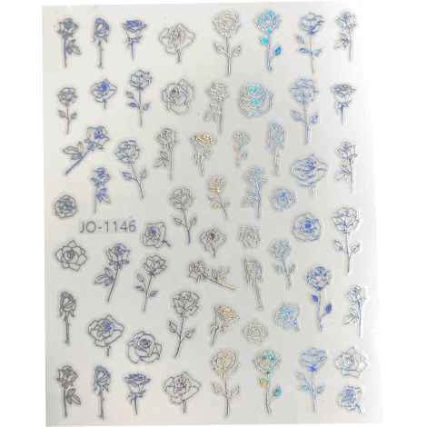 Stickers holographiques 24 - Roses