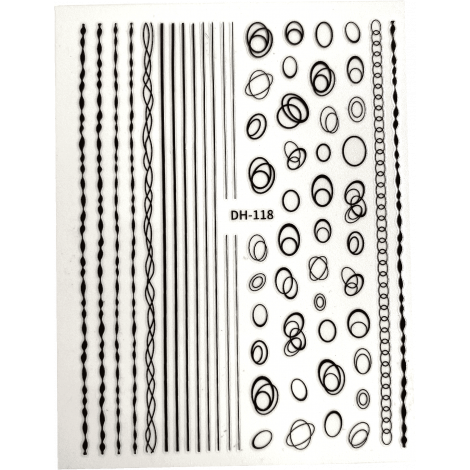 Stickers 3 - lignes et ronds noirs