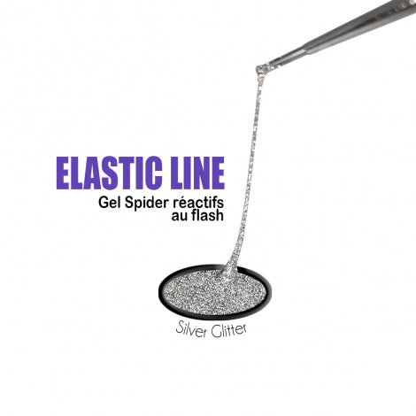 Elastic Line Silver Glitter